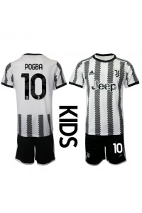 Juventus Paul Pogba #10 Babyklær Hjemme Fotballdrakt til barn 2022-23 Korte ermer (+ Korte bukser)